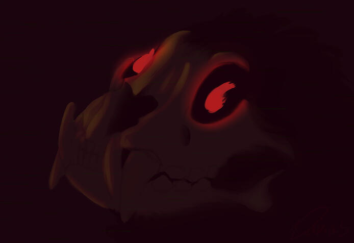 Red eyes in the dark Red eyes in the dark